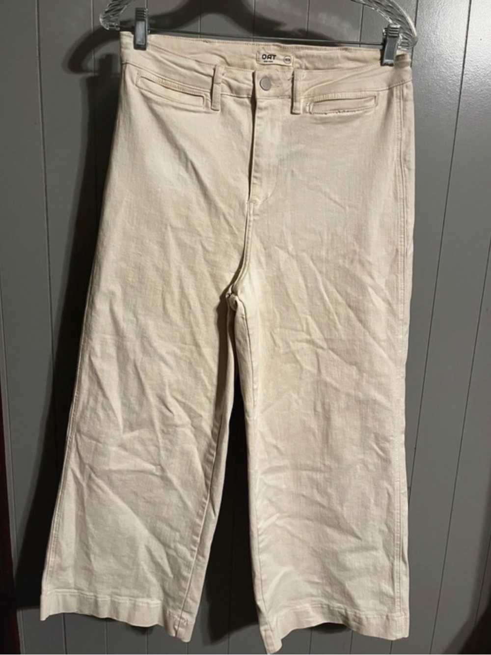 OAT New York High-Rise Wide-Leg Cropped Jeans